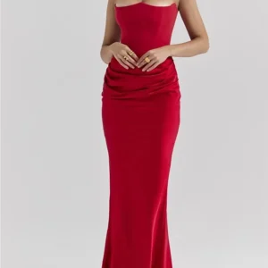 Slim Tube Top Long Dress Sexy Fashion Bandeau Backless Party Evening Dresses For Women Clothing