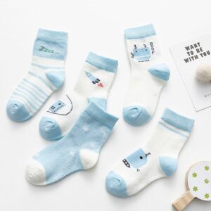Cotton Breathable Baby & Kids Socks – Soft Unisex Socks for Boys & Girls (0–9 Years)