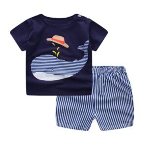 Cartoon Baby Clothing Set – Summer T-Shirt & Pants for Boys & Girls (1–3 Years)