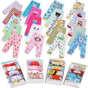 5-Pack Cartoon Print Baby & Toddler Leggings – Soft Cotton PP Pants for Boys & Girls (0-24M)