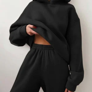 Women's Casual Hooded Sweater Two-piece Suit Clothes Hoodie Tracksuit