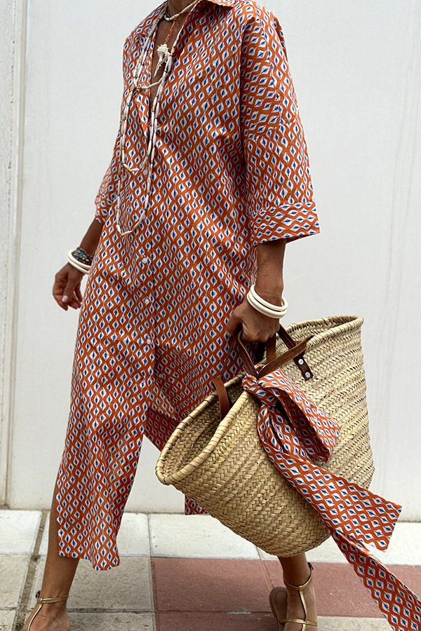 Women’s Striped Shirt Dress with Waist Belt - Image 2