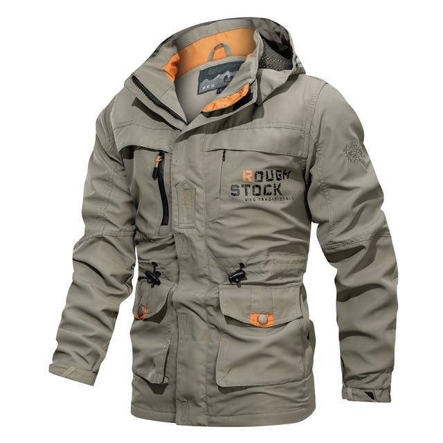 Men's Plus Size Hooded Windbreaker Jacket - Image 12