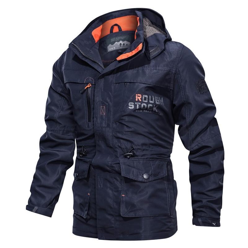 Men's Plus Size Hooded Windbreaker Jacket - Image 13
