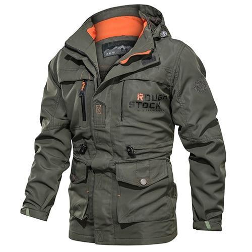 Men's Plus Size Hooded Windbreaker Jacket - Image 11