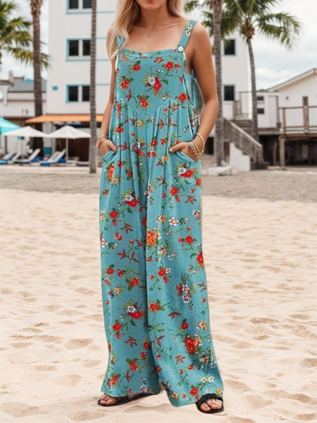 wide leg overalls jumpsuit women