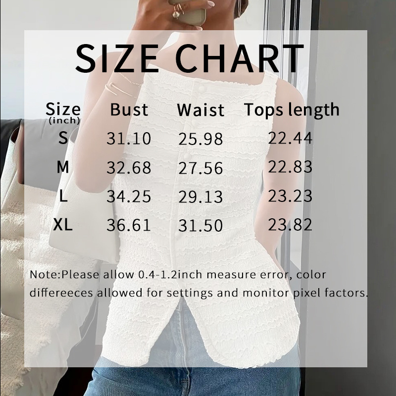 Trendy Square Neck Button-Up Vest - Image 4