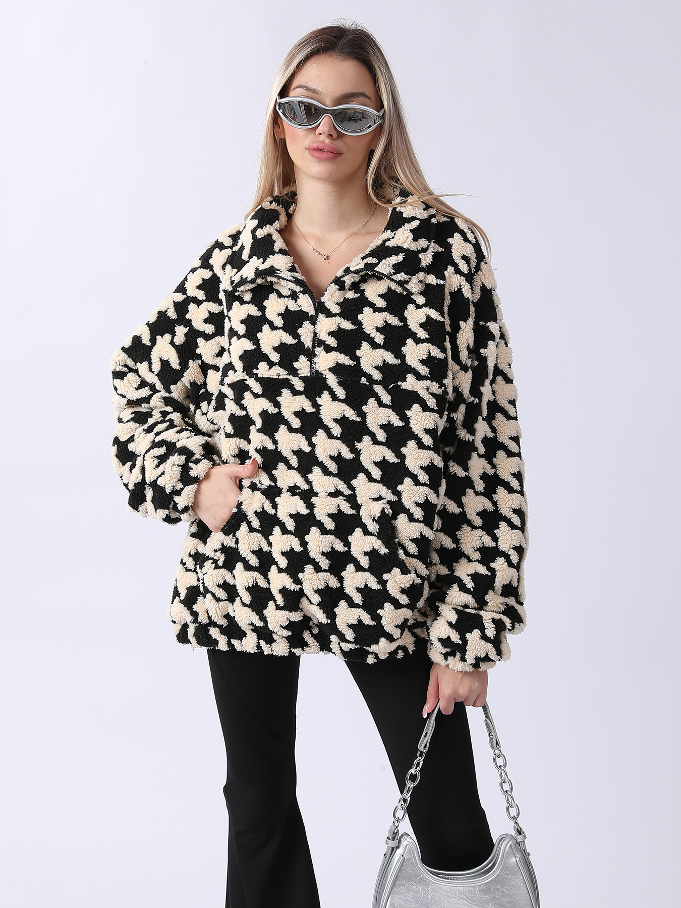 women's long sleeve knit pullover sweater