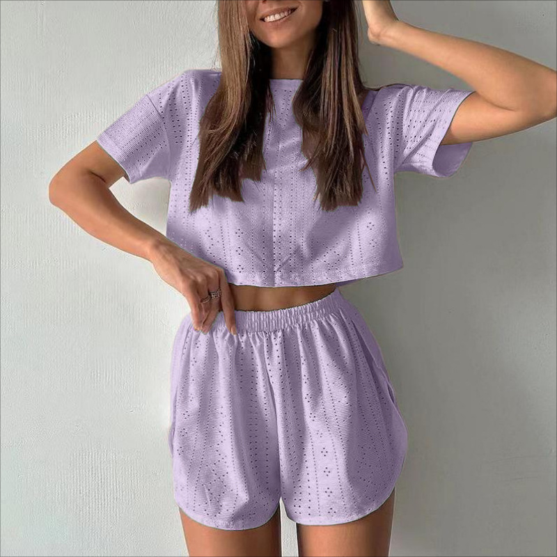 Crop Top Shorts Set - Image 2