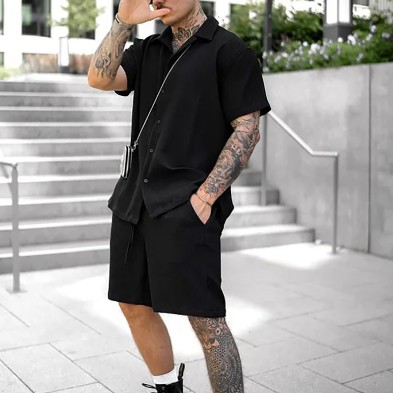 Men’s Casual Short-Sleeve Polo & Shorts Set – Comfortable Cotton-Blend Two-Piece Summer Suit - Image 6