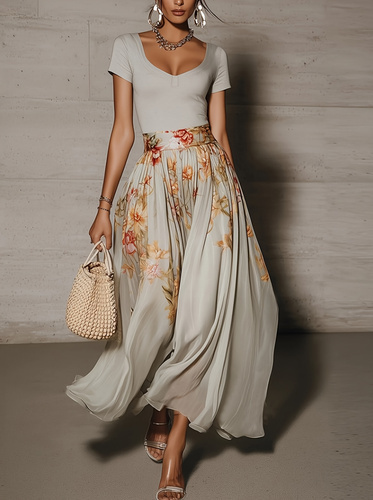 Women’s Boho Maxi Two-Piece Dress - Image 2