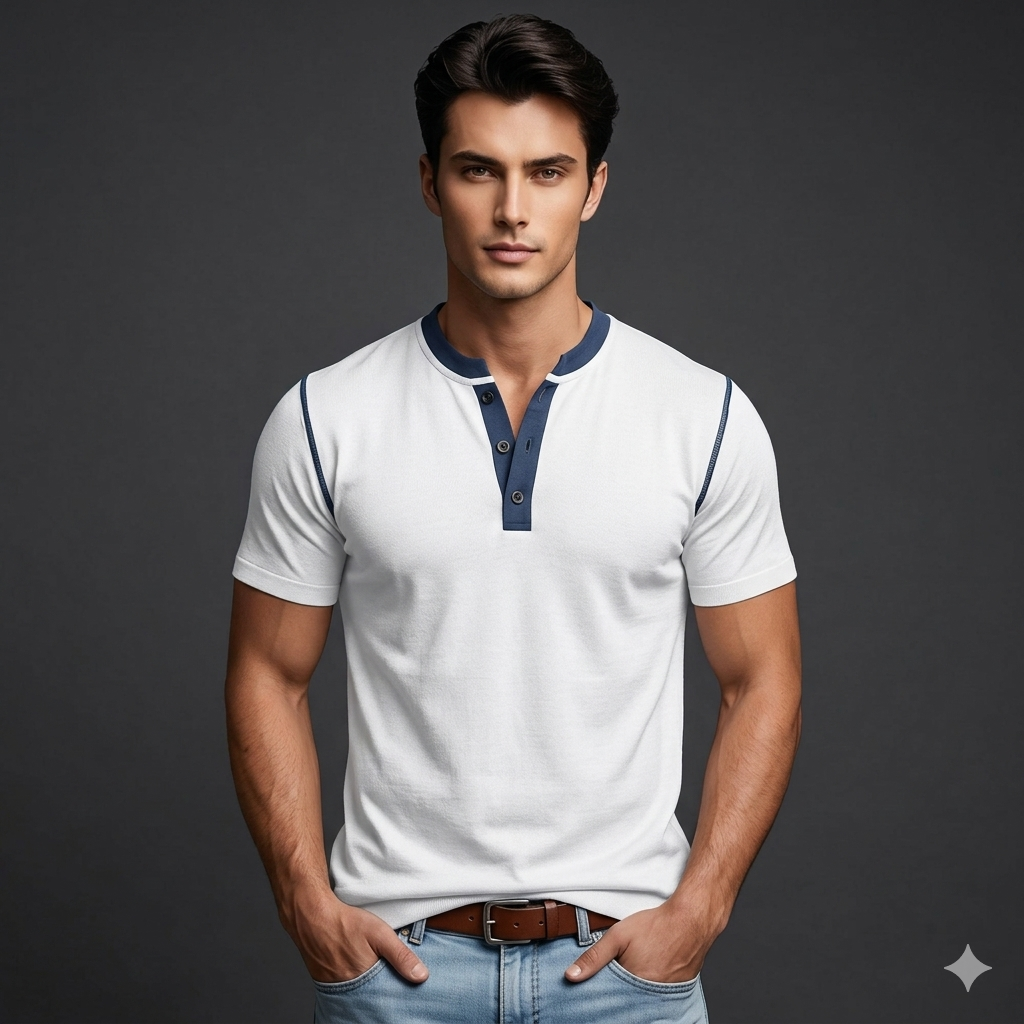 Men's Fashion Short-Sleeve Polo Shirt – Summer V-Neck Buttoned Breathable Casual Top