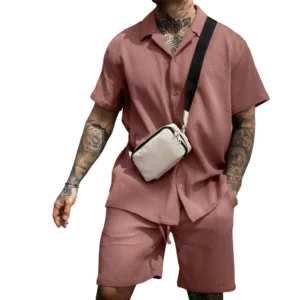 Men's Cotton Blend Polo & Shorts Set