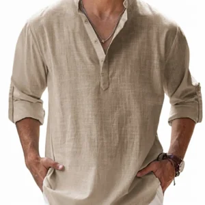 Men's Cotton Stand Collar Sports Pullover