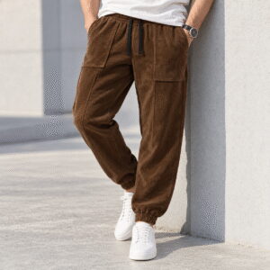 Men’s Slim Fit Corduroy Ankle Trousers