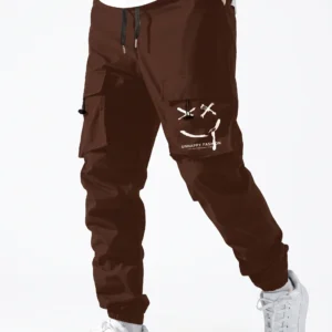 Men's Straight Leg Ankle-Tied Cargo Pants