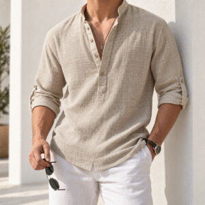 Men's Cotton Stand Collar Sports Pullover
