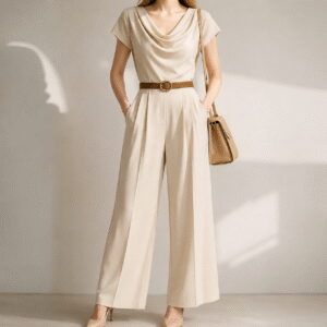 Satin Wide-Leg Jumpsuit