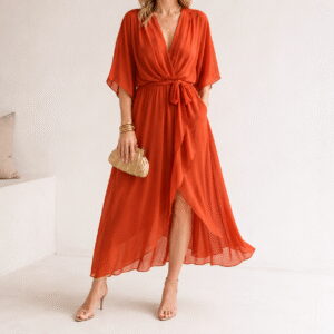 Women’s Batwing Sleeve V-Neck Dress