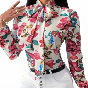 Women’s Floral Print Laced Top