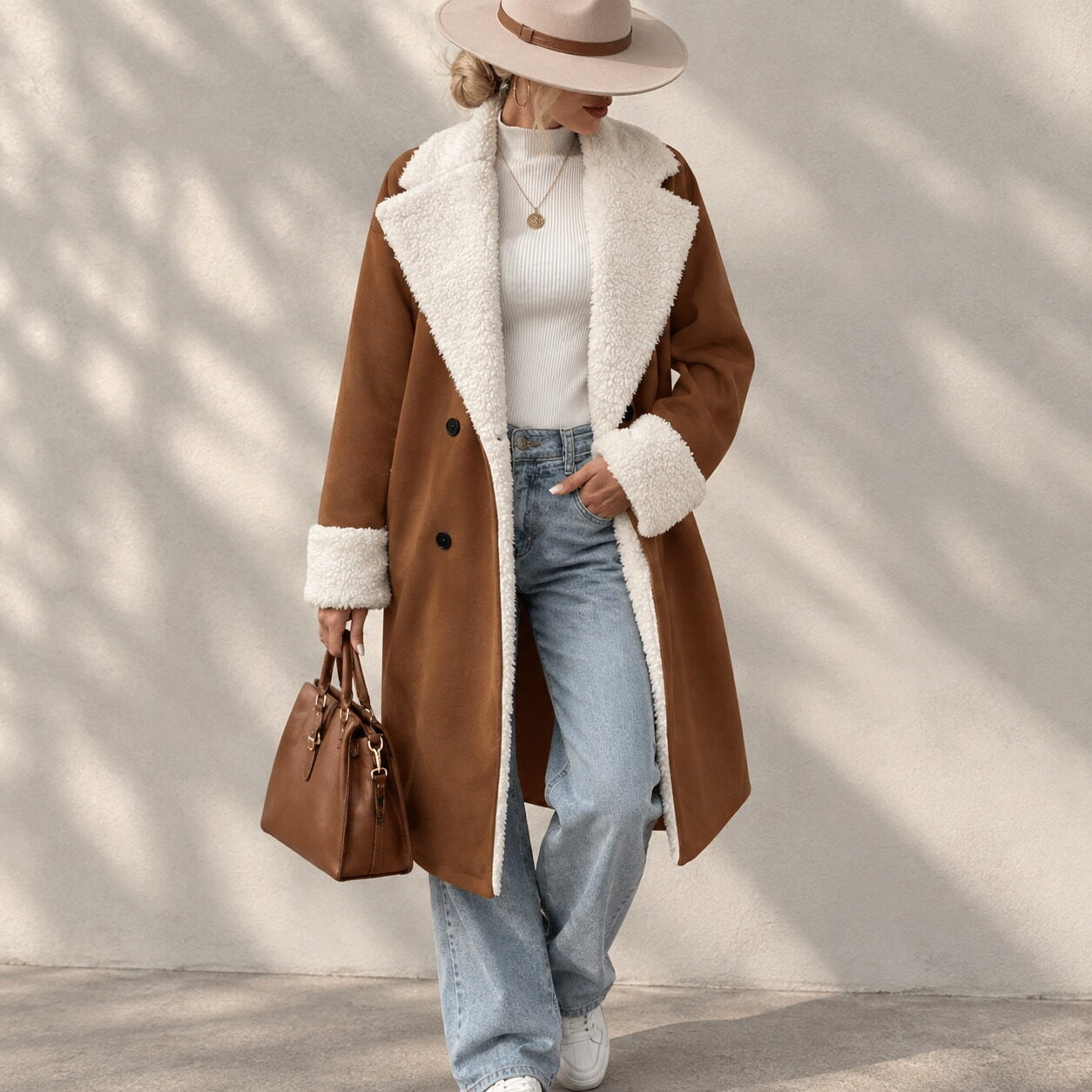 Women’s Leisure Commute Woolen Coat - Image 3