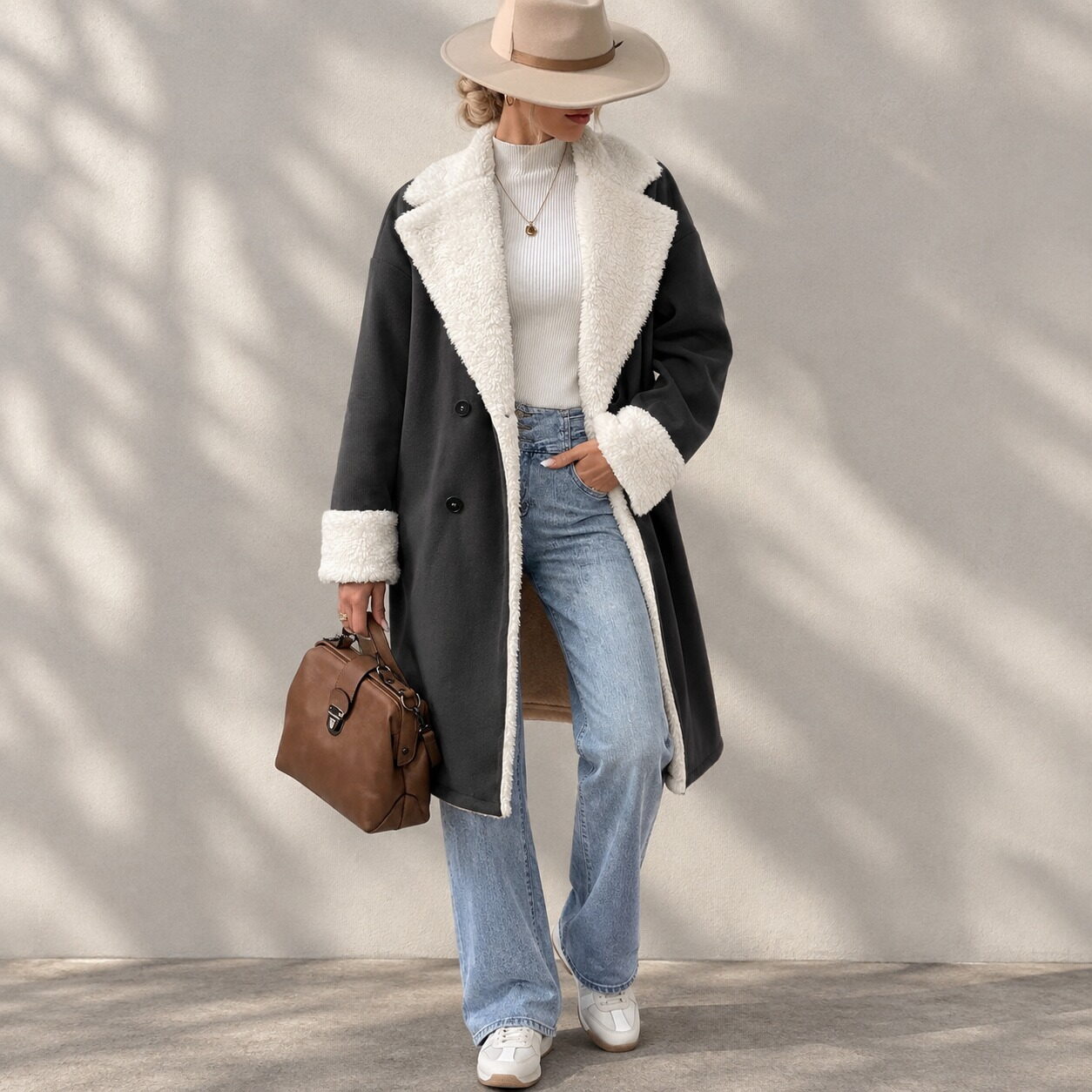 Women’s Leisure Commute Woolen Coat - Image 5
