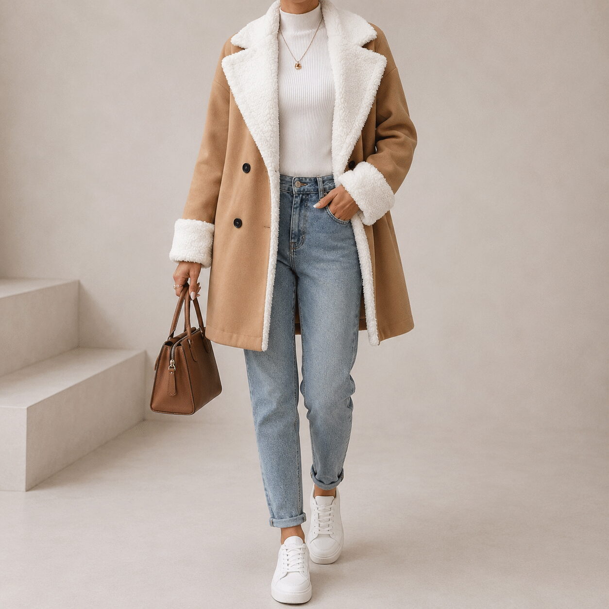 Women’s Leisure Commute Woolen Coat
