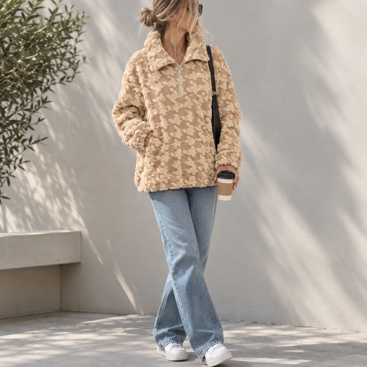 Women's Long Sleeve Knit Pullover Sweater - Image 4