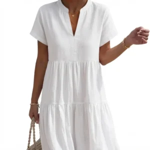 Women’s Minimalist Polyester Beach Dress