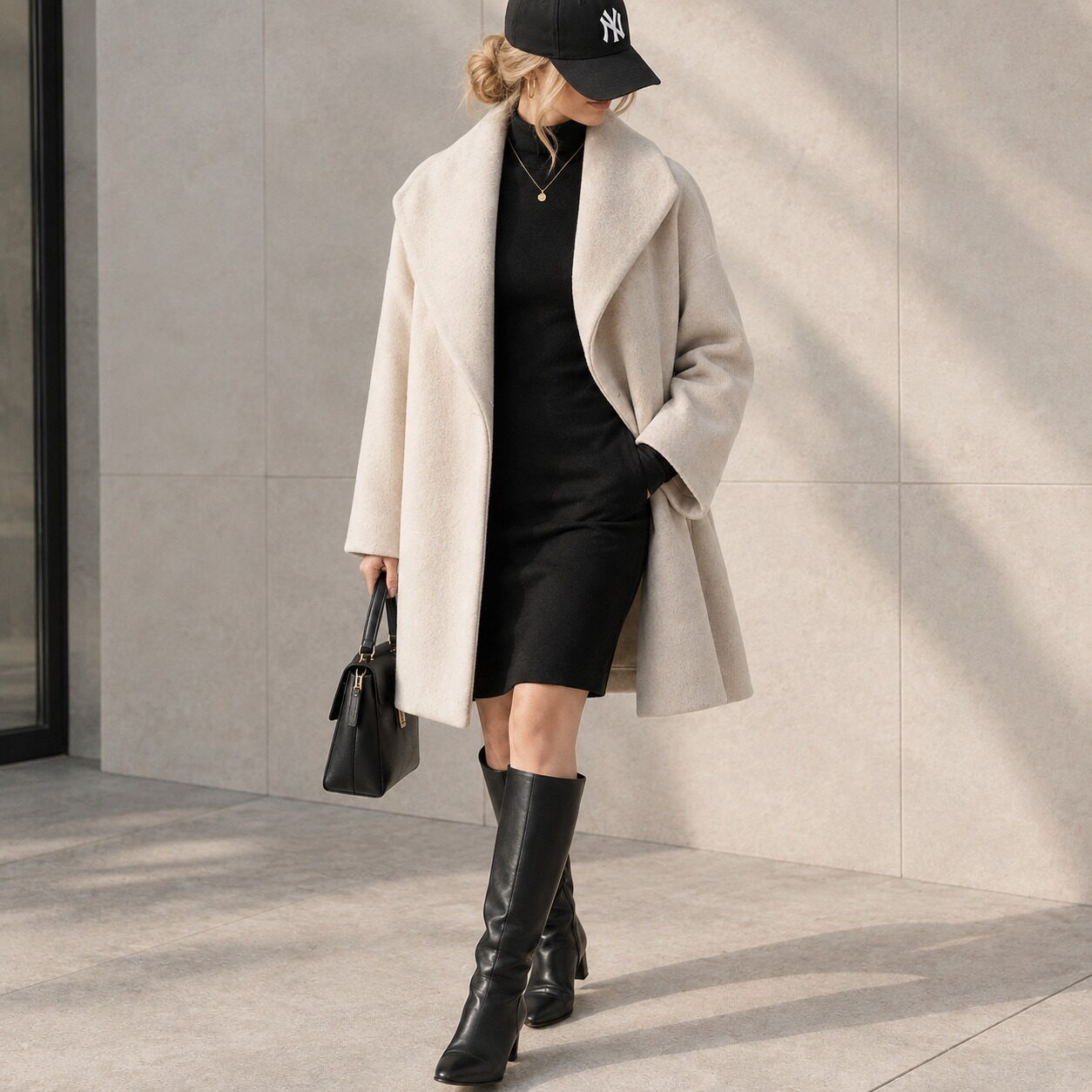 Women’s Plus Size Hooded Long Coat - Image 2