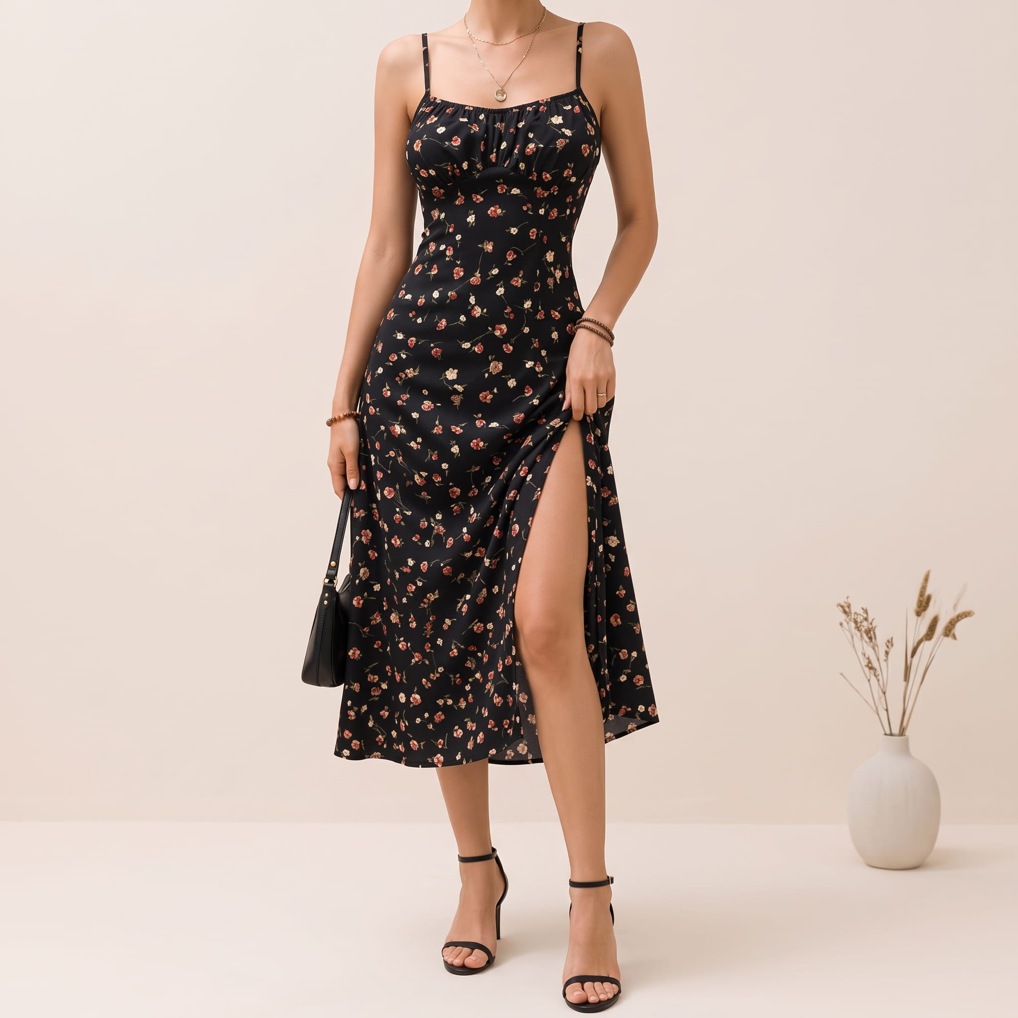 Women’s Printed Suspender Dress - Image 5
