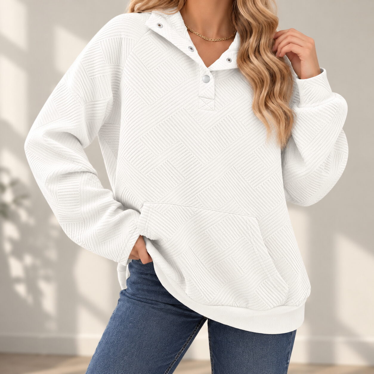 Women’s Versatile Long-Sleeve Casual Top - Image 3