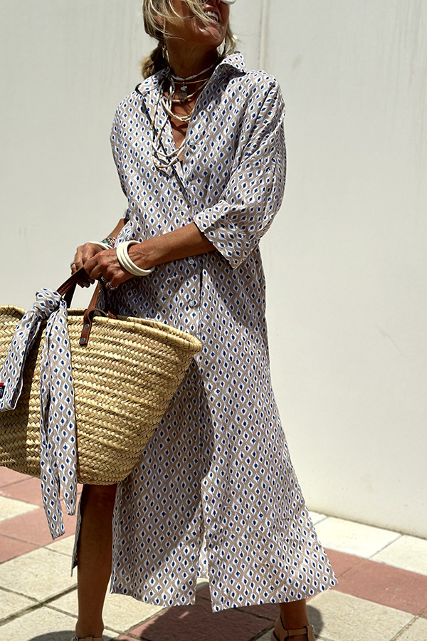 Women’s Striped Shirt Dress with Waist Belt - Image 5