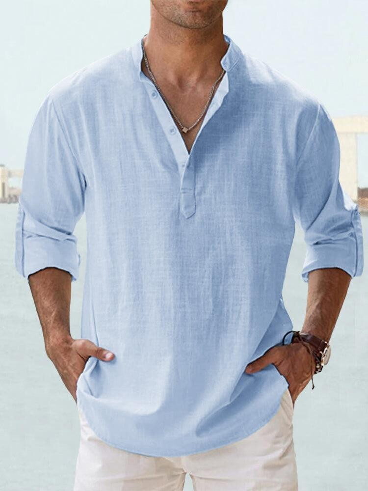 Men's Cotton Stand Collar Sports Pullover - Image 17