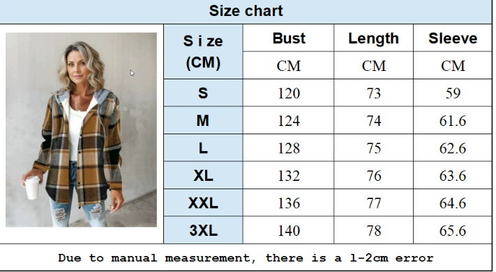 Women’s Oversized Plaid Hooded Jacket - Image 10