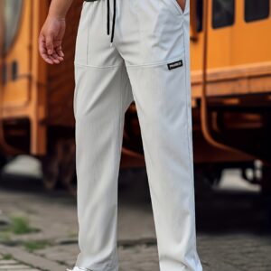 Men’s Modern Printed Ankle-Length Pants – Trendy Slim-Fit Tapered Trousers – Casual Fashion Streetwear Joggers for Men