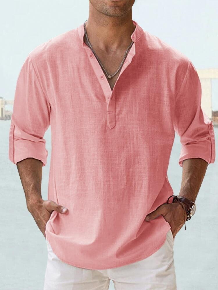 Men's Cotton Stand Collar Sports Pullover - Image 22