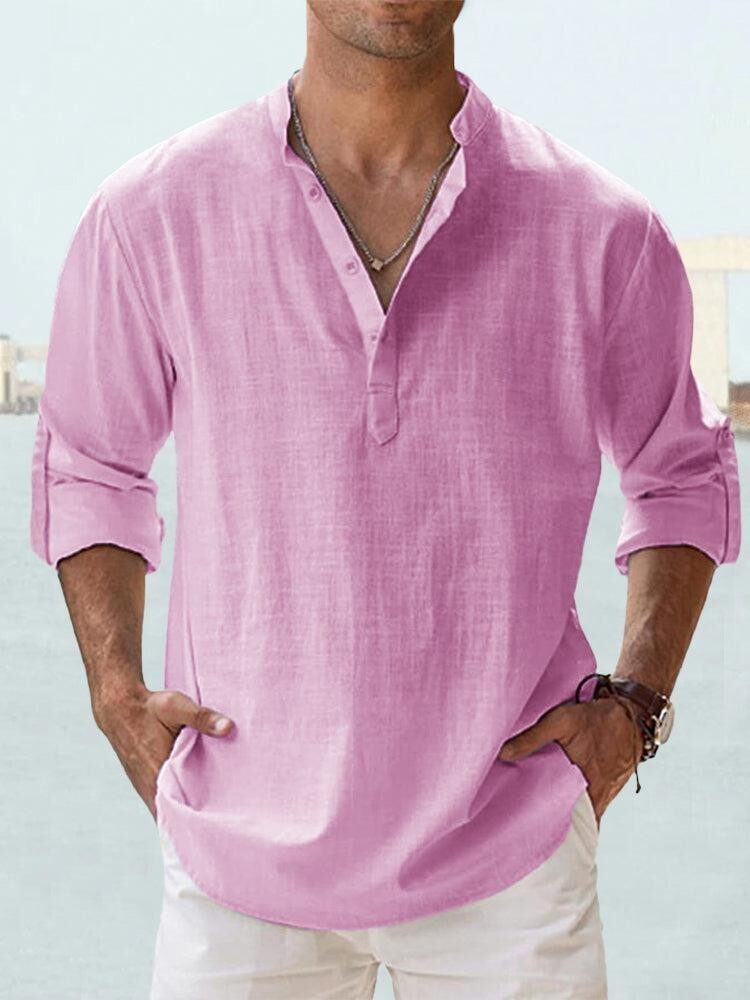 Men's Cotton Stand Collar Sports Pullover - Image 20