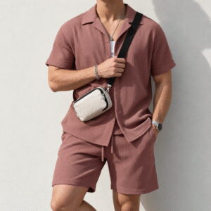 Men's Cotton Blend Polo & Shorts Set