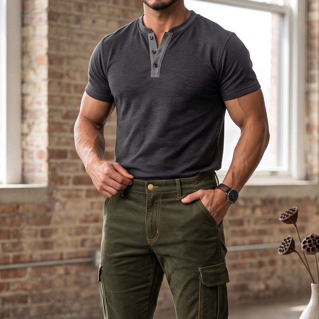 Men's V-Neck Short Sleeve Polo Shirt - Image 8