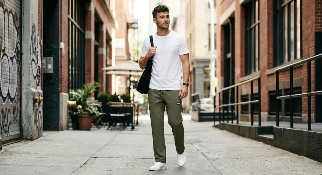 Best men's slim joggers 2026 USA — slim printed jogger street style casual
