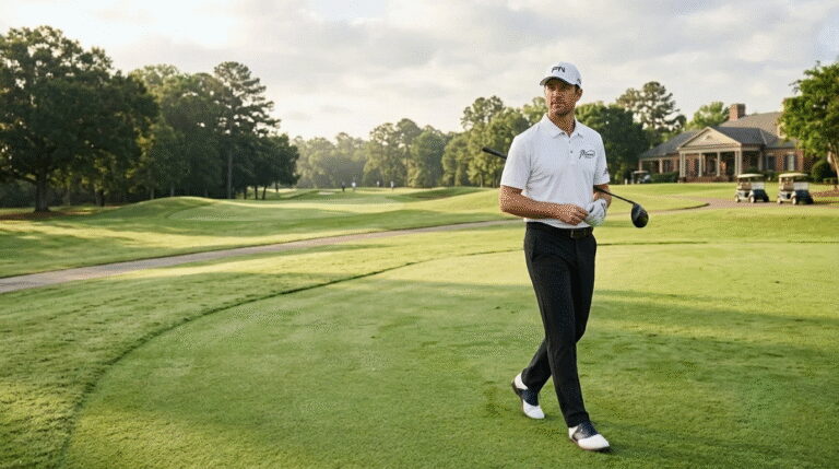 Men's golf outfit guide USA — polo shirts hats and casual golf wear 2026