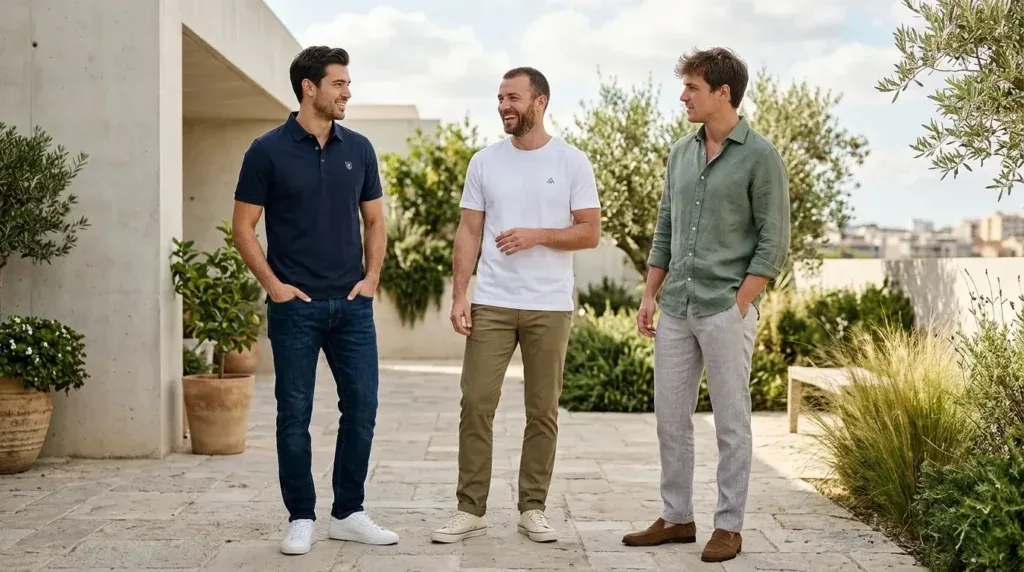 Men's tops 2026 USA — performance polo minimalist tee and linen shirt style guide