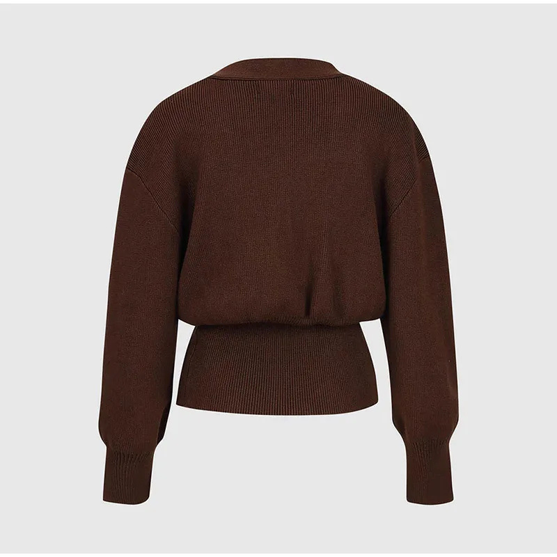 Women’s V-Neck Button Cardigan Sweater Top - Image 8