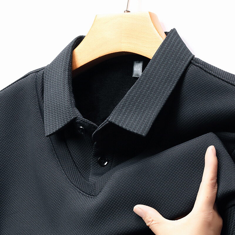 Men’s Striped Long-Sleeve Polo Sweater - Image 13