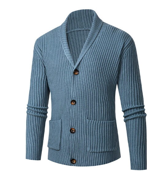 Men’s British-Style Shawl-Collar Cardigan Coat - Image 7