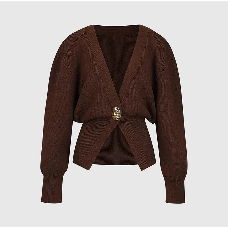 Women’s V-Neck Button Cardigan Sweater Top - Image 7