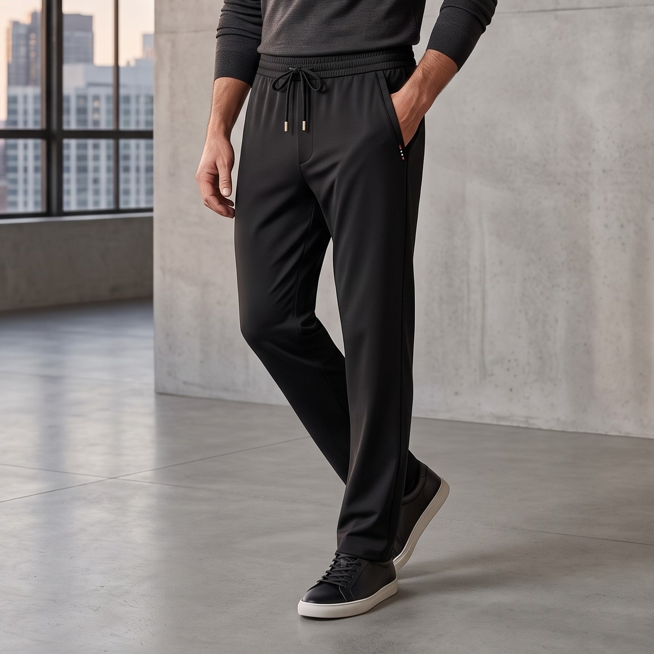 Men's Mulberry Silk Blend Summer Trouser - Image 3