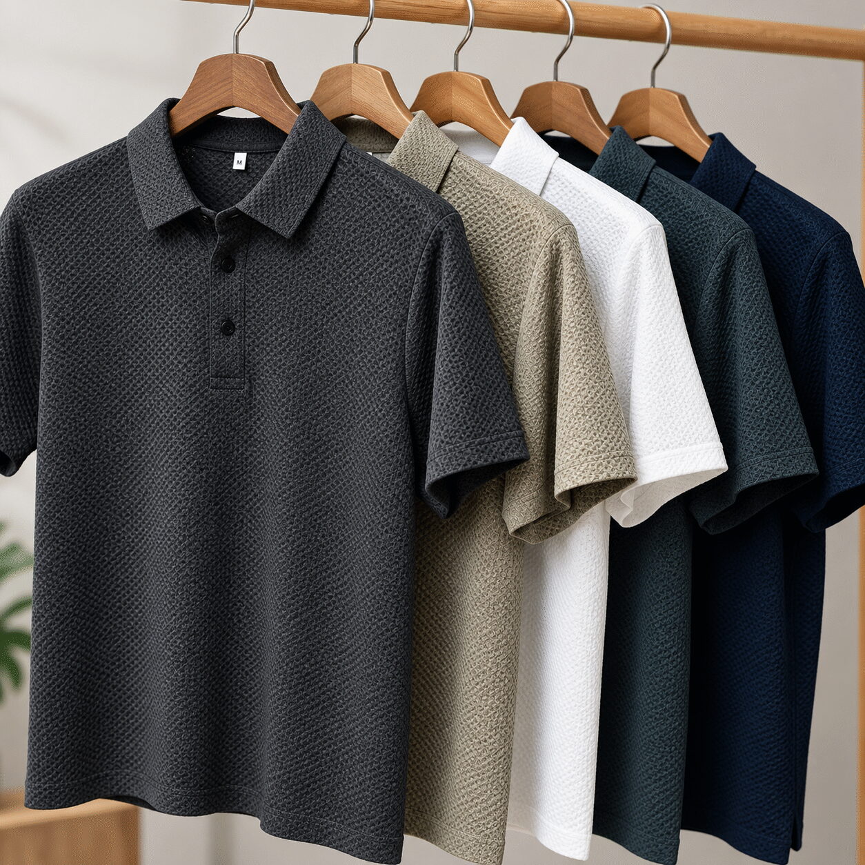 Men’s Ice Silk Short-Sleeve Mesh Polo - Image 12
