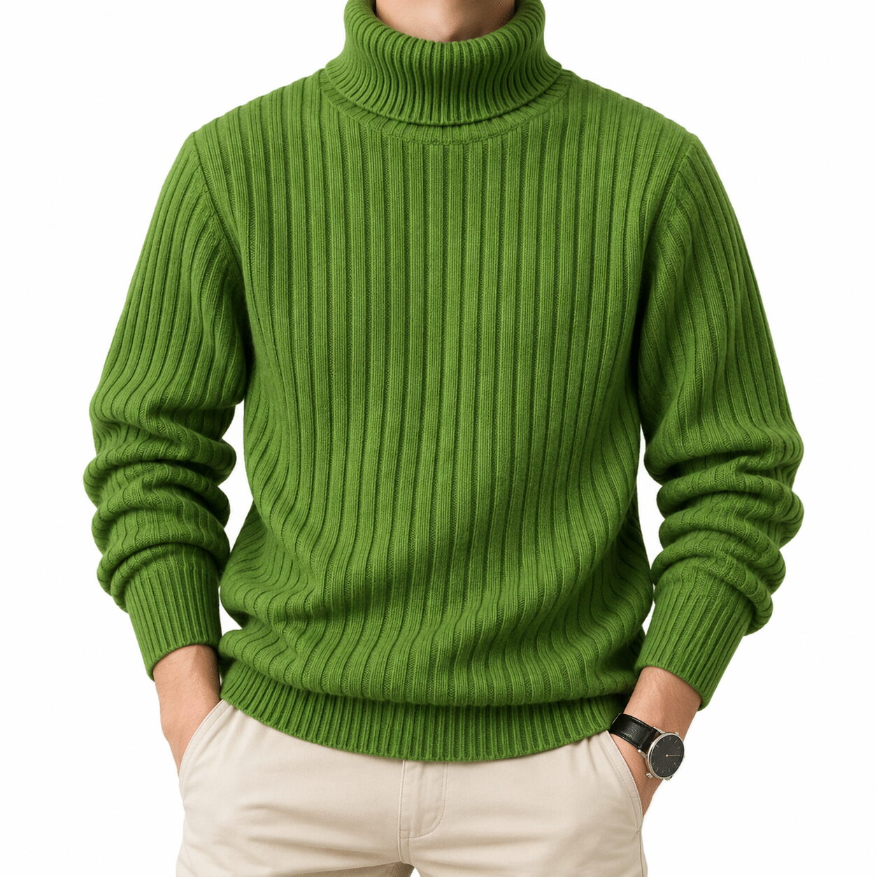 Men’s Ribbed Turtleneck Base Sweater - Image 3